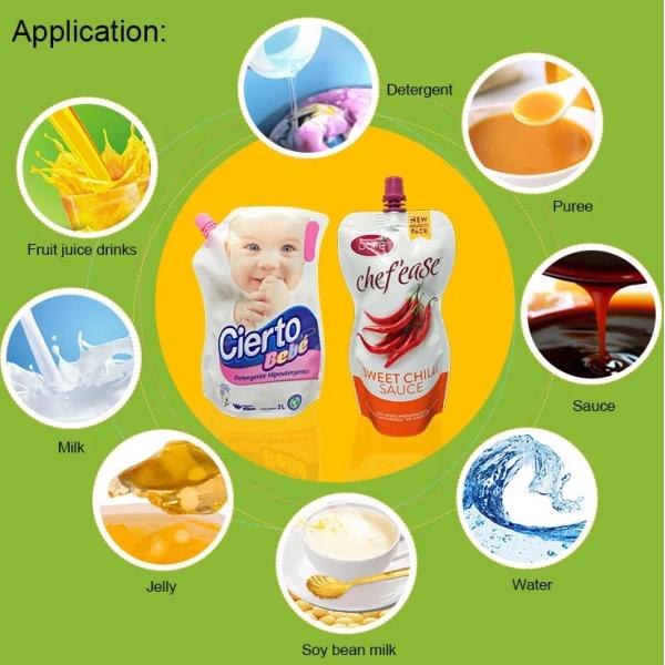 Мешок 1.5L BPA эко--Frinedly алюминиевой фольги жидкостный упаковывая свободный с соплом Spout