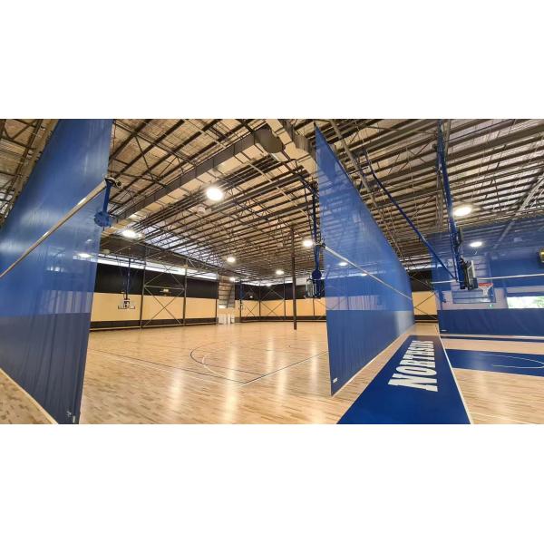 Automatic Electric Control System Divider Curtain with High Strength Fabric and Customizable Color for Indoor Sports
