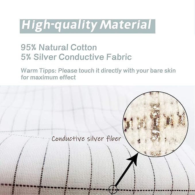 Conductive Grounding Customized Flat Best Sheet Earthing Healthy Sleep Silver Bed Sheet Cotton Wirh 15 FT PU Grounding Cord