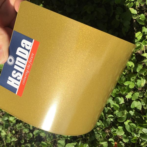 Superior Gloss Metallic Gold Powder Coat Salt Spray Resistance Corrosion Protection