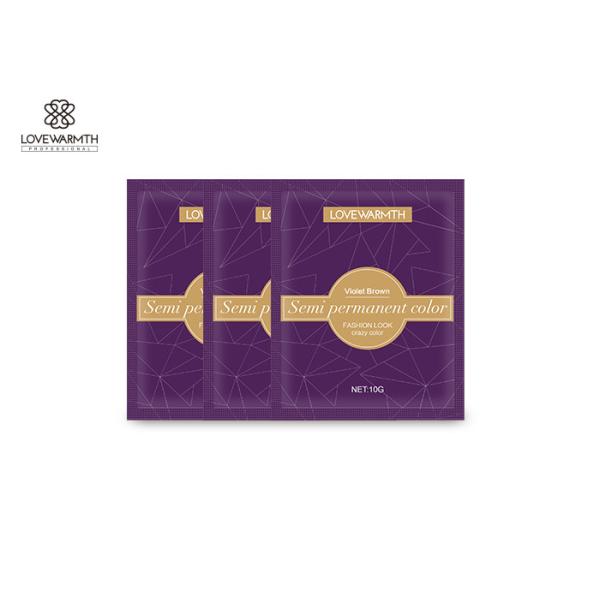 Convenient Highlight Semi Permanent Hair Color Cream Shine Bright Violet Color