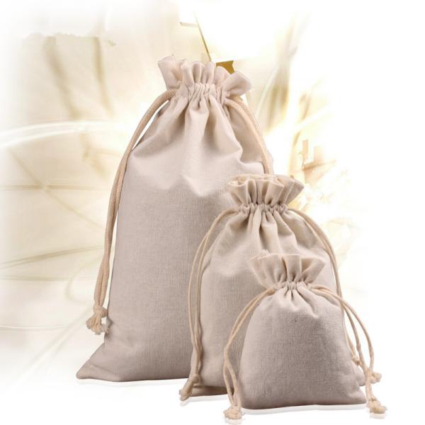 Customize Linen Mini Drawstring Bag Gift Pouch Jewelry Bag Cotton Pocket