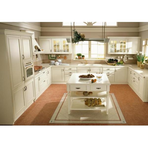 1800mm SS304 Solid Wood Kitchen Cabinets