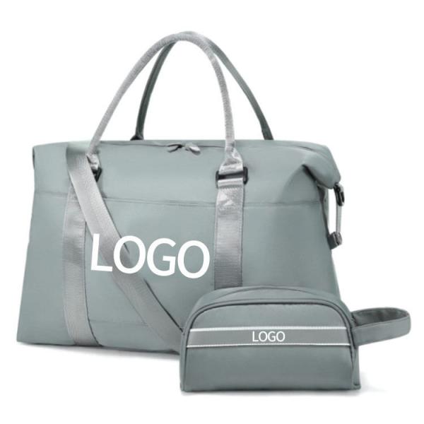 Customized Waterproof Travel Duffel Bag Set with Toiletry Carry On Weekender Sport Gym Bag with Wet Pocket