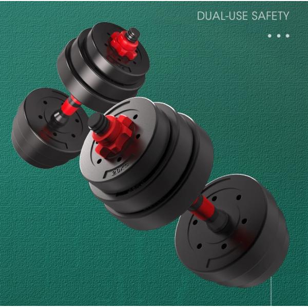 2 In 1 10kgs Dumbbell Barbell Sets Fitness Strength Training Cement