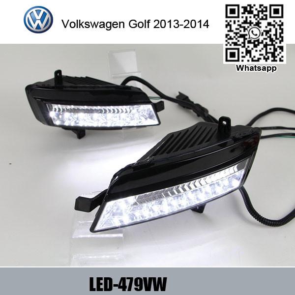 Volkswagen VW Polo DRL LED Daytime driving Lights Car front daylight