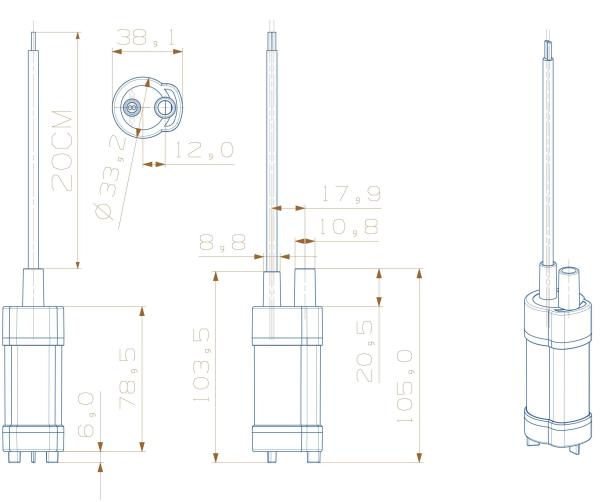AQUAWING DC submersible pump 12V mini water pump RV toilet flushing pump JT-600 coffee machine pump