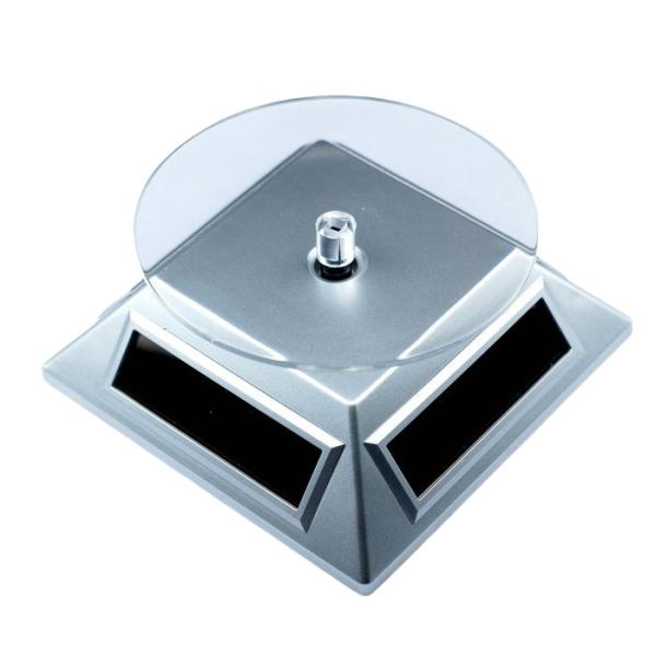 360 Degree Rotating Led Light Solar Display Stand For Displaying Mobile Phones Jewelry Watch