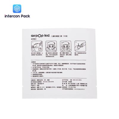 White Kraft Paper Composite Plastic Bags Translucent Protective Mask Packaging Bag