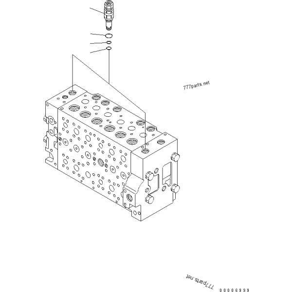 Клапан сброса PCYFB-H10LZ7 клапана сброса PC200-7 723-90-76101 экскаватора OEM гидравлический