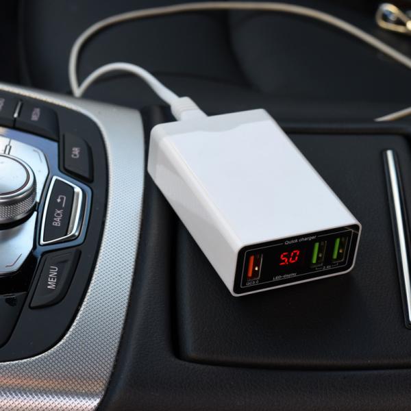 Motorcycle Truck DC Converter With Battery Clip 12V 24V to 5V QC3.0 USB Charger Power Adapter