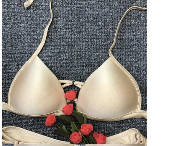 Womail Sexy Beach Bikini Set Mid Waisted Women Solid Color Sport Split Swimwear