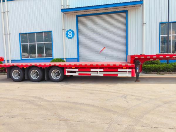 80/100tons 3/4 Axles Front Loading Hydraulic Detachable Gooseneck Lowbed Lowboy Trailer