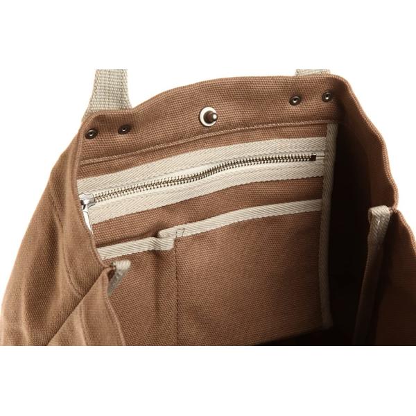 Khaki Cotton Recyclable 35*37*11CM 21oz Canvas Tote Bag