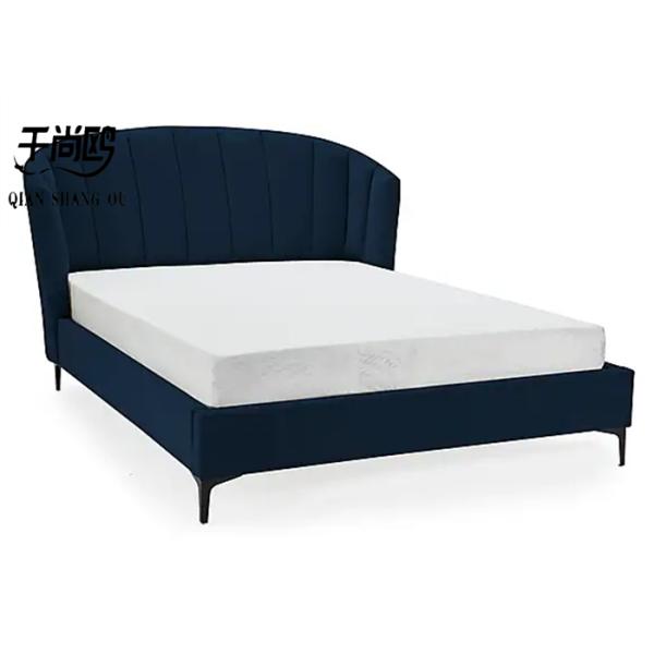 Hotel Linen Fabric Upholstered Beds 153 x 203 cm Home Furnishings