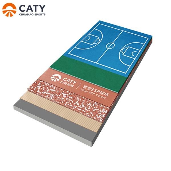 Eco-Friendly Silicon PU Coating Multi-Functions Sports Flooring for Volleyball Basketball Badminton in Sports Facilities Sports Clubs Playground Parks Recreational Area