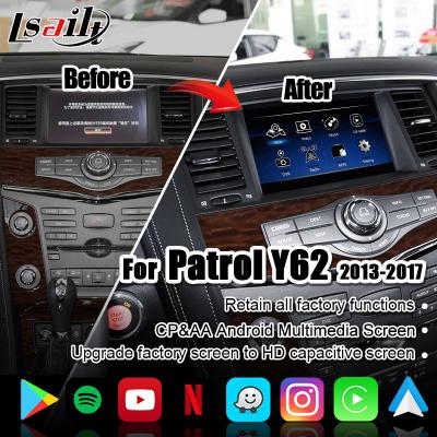Tela dos multimédios do carro de Lsailt para a patrulha Nissan Armada com CarPlay sem fio, YouTube, exposição da elevação