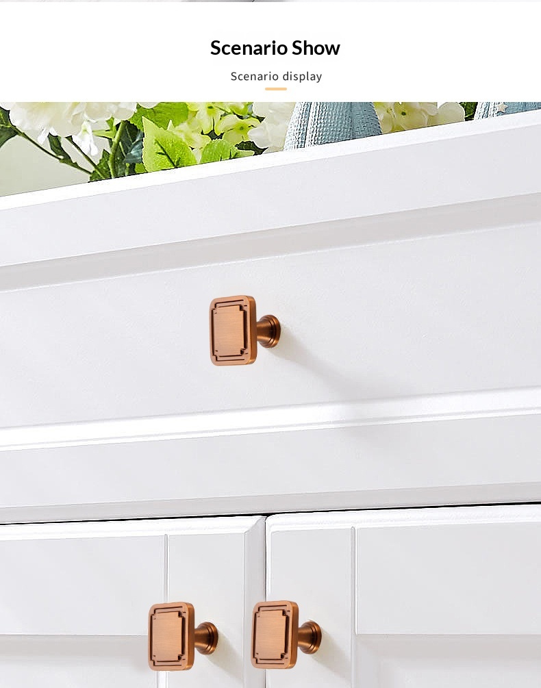 Gold Black Single-Hole Aluminum Alloy Light Luxury Nordic Modern American-Style Furniture Handle for Cabinet Wardrobe Drawer