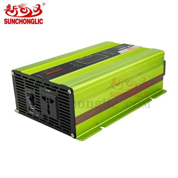 Onduleur de puissance à onde sinusoïdale pure 1000W 12v/220v DC à AC avec chargement USB