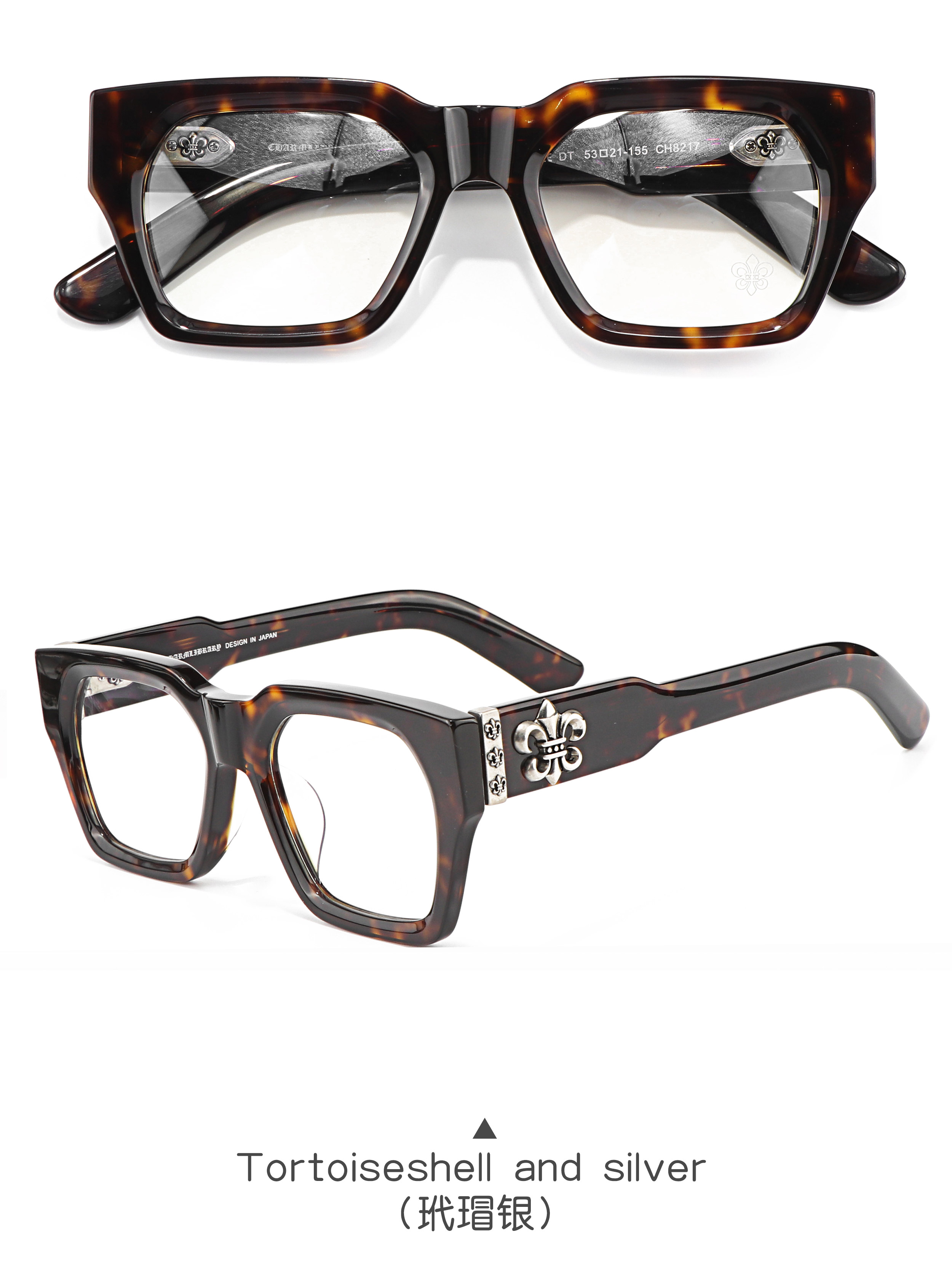 Thick Acetate Tortoiseshell Transparent Gray Green Optical Prescription Multifocal Smooth Verified Men Glasses Eyewear Merchants
