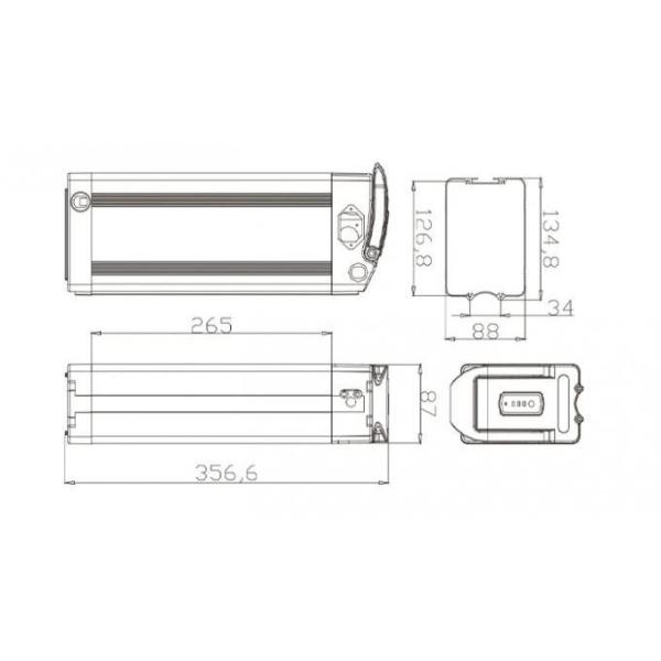 Энергосбережение 4 пин 48V 10.4AH 18650 Литий электрический велосипед Сливер Рыбная серия Анти падения застежка для электрического велосипеда
