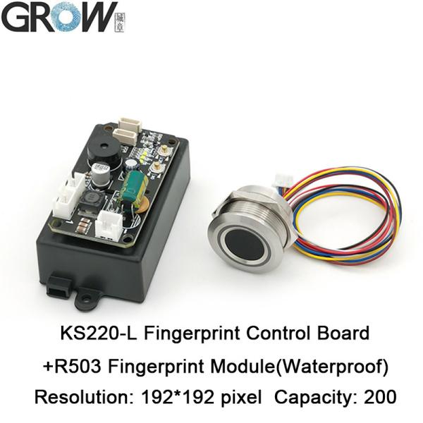 GROW KS220-L+R503 DC30-75V Контрольная доска отпечатков пальцев 2 реле Администратор/Функция пользователя Самозакрытие/Джог/Режим зажигания