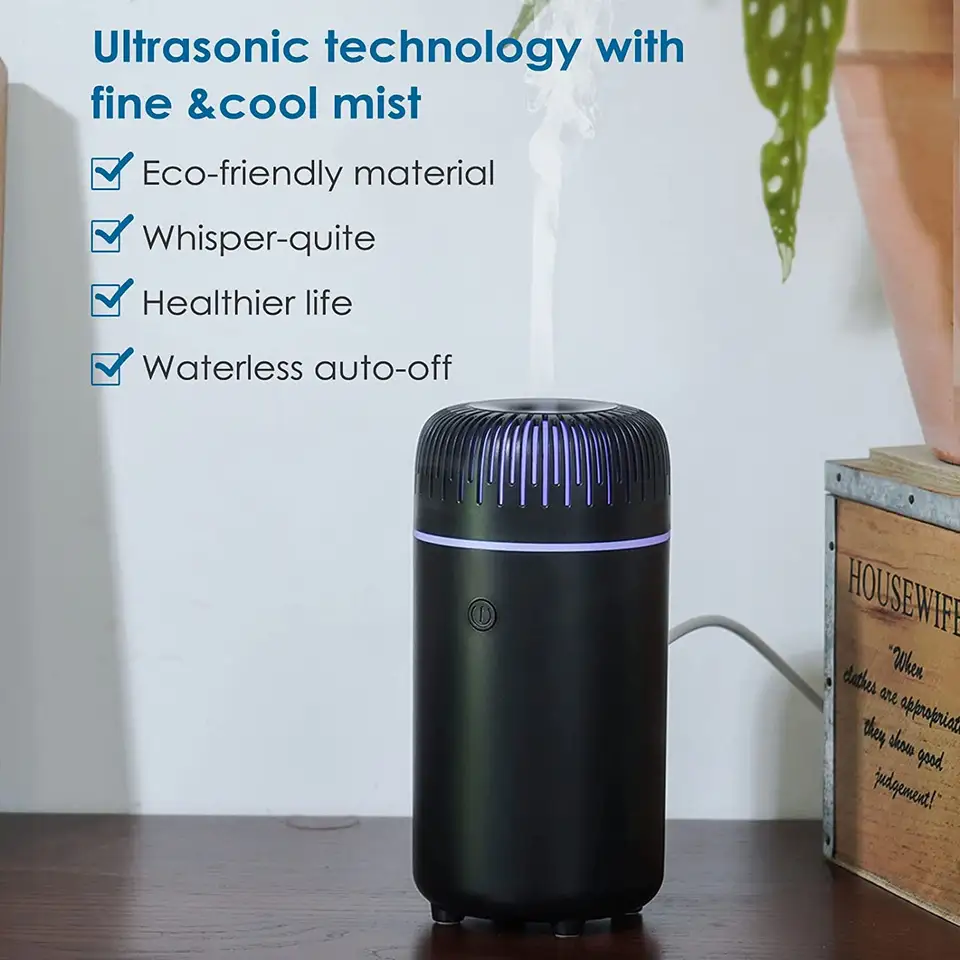 New USB Mini Portable Air Freshener Fragrance Aroma Perfume Essential Oil Humidifier Diffuser With 7 Colors Light for Car
