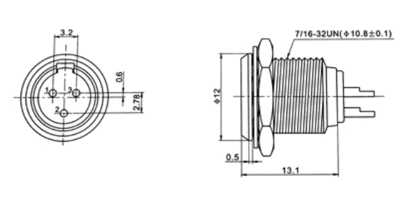 3Pin 250VAC Small Electrical Connectors 3-7 Pole For Microphone Chassis