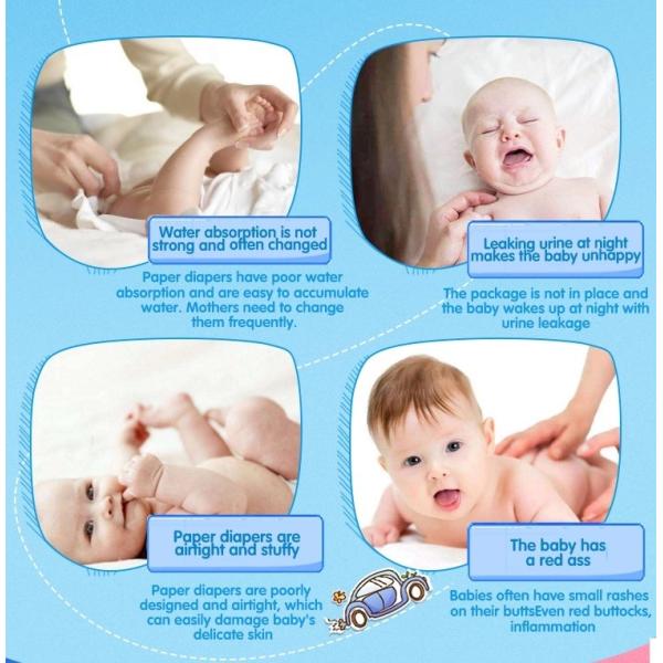 S M L XL Blue ADL Layer Eco Friendly Disposable Baby Nappies