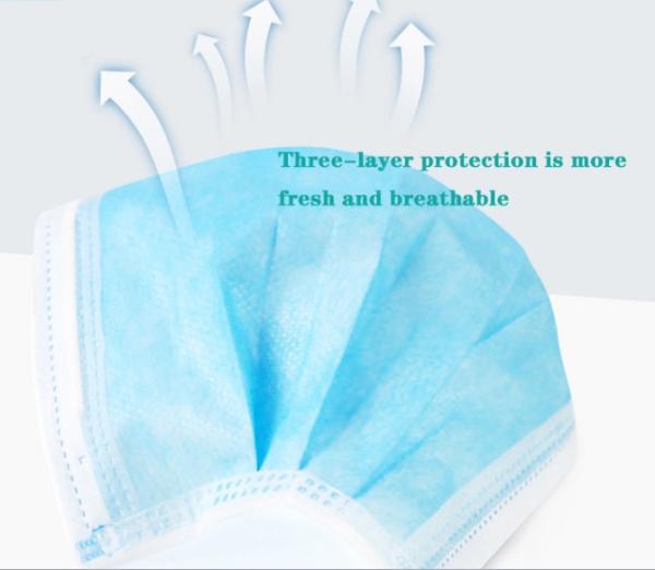 Portable Foldable 3 Ply Face Mask  Personal Health Care Non Woven Fabric Mask