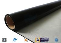 Protection contre la chaleur enduite de silicone noire faite sur commande de tissu de fibre de verre de haute résistance