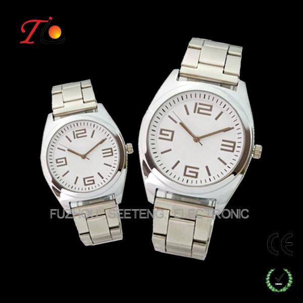 Resonable price stainless steel strap color available of pair watches for lovers with a gift box