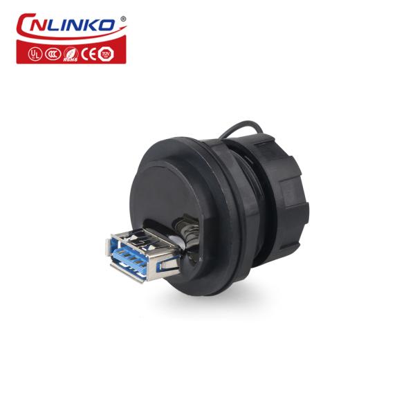 CNLINKO Waterproof USB3.0 a Female Connector Panel Mount Usb Connector