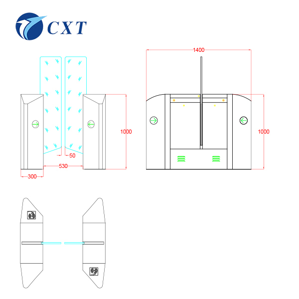 Smart Swing Arm Barriers Fully Automatic 304 Stainless Steel 510J