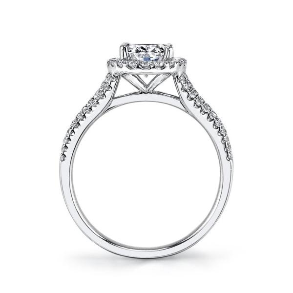 OEM Oval Cut Halo Lab Grown Diamond Engagement Ring VVS Clarity