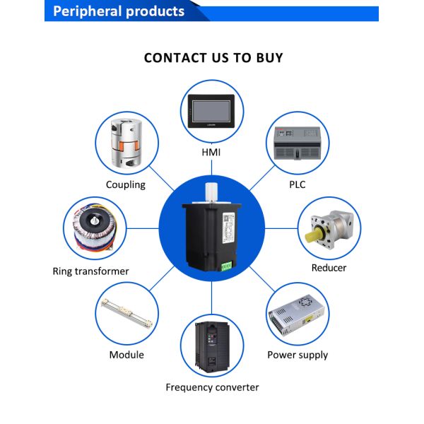Lichuan Integrated Servo Motors Driver Pulse/RS485/CANopen Control 750W 2.4N.m DC48V 20/25A 3000RPM IP65