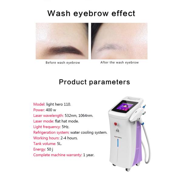 Multi Functional Q Switched Nd Yag Laser Tattoo Removal Machine Stationary Type