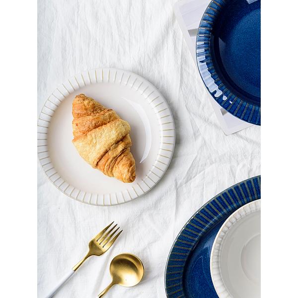 Conjuntos de cena de porcelana azul de horno sostenible 2023 para la experiencia de comer en restaurantes