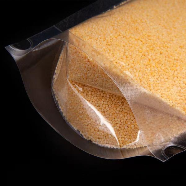 Transparent Food Packaging PE Plastic Stand Up Pouch with Aseptic Logo