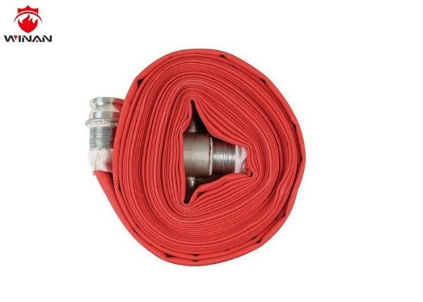 Lightweight Portable Fire Hose Reel 100 Ft 8 12 Inch Red Vintage Wildland