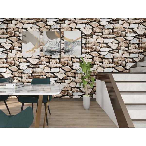 3D Brick PVC Self Adhesive Wallpaper Rolls for Stone Wall