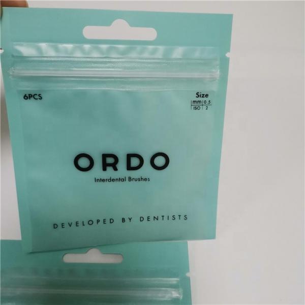 Custom Printed Small Plastic Packaging Zipper Bag for makeup brush