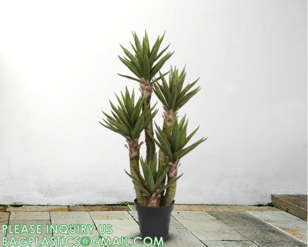 Waterless Natural-Design Real Touch Plant Trees Large Artificial Aloe Vera Simulation 1.25m Home Decor Plastic Tree
