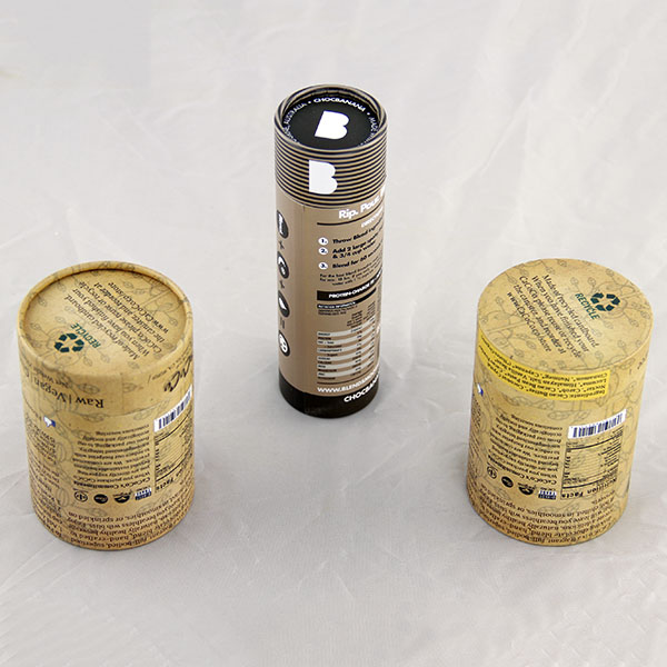 Eco Friendly Kraft Paper Powder Food Cans Packaging With Customized Logo