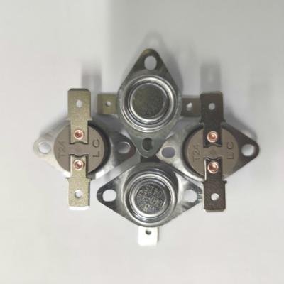 do caso bonde bimetálico automático do PPS do termostato da restauração KSD301 de 250V 10A tampão de aço inoxidável 24mm