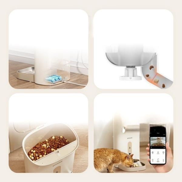 Los alimentadores automáticos para mascotas de esterilización UV con sensor de movimiento de conexión WiFi 5G