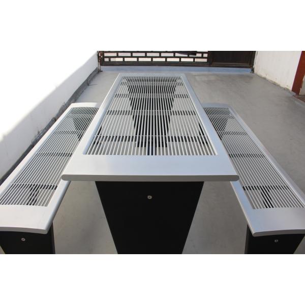 Противоржавеющая торговая скамейка для пикника, металлический стол и стул.