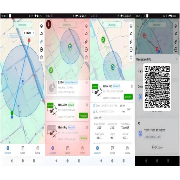 3km Passive Detection Precise Positioning Early Warning Handheld Drone Detector Pilot Positioning