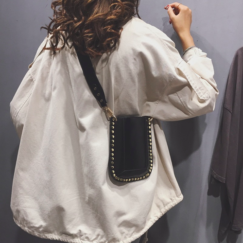 Wide Strap PU Phone Bag 4.5cm 11cm One Shoulder Messenger Bag