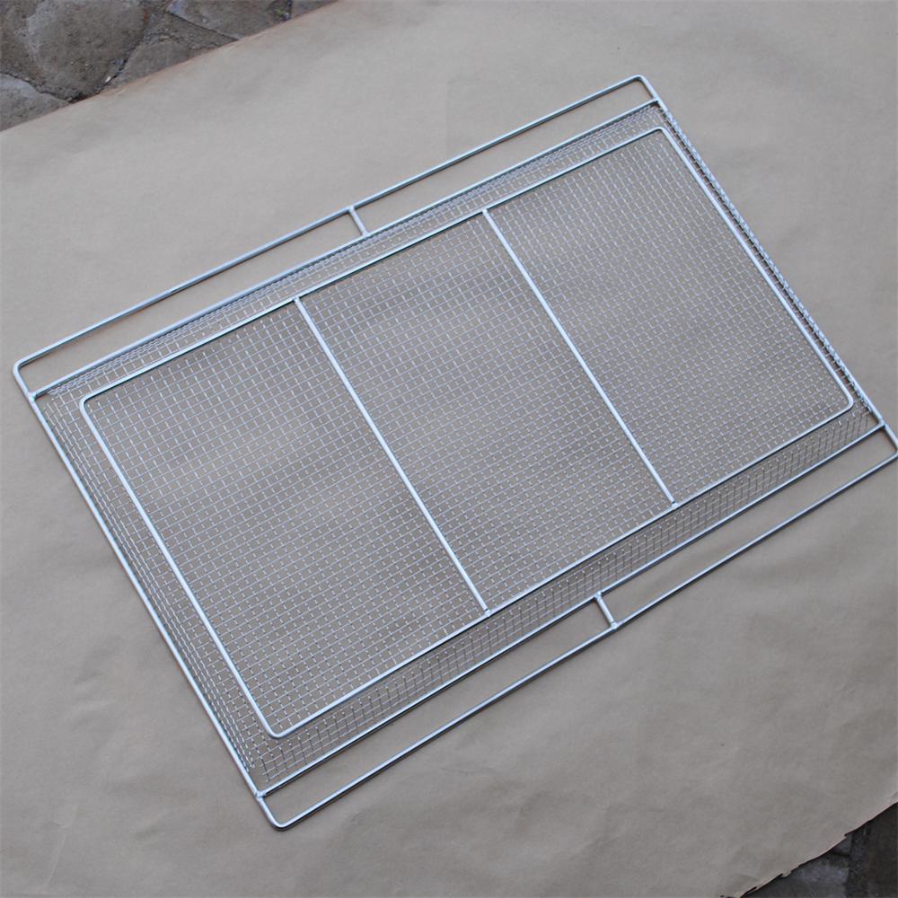 Standard Size Stainless Steel Wire Mesh Food Drying Tray Custom Made 600x400 mm